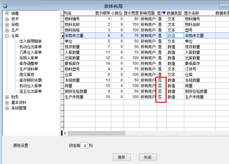 表體布局 表體布局