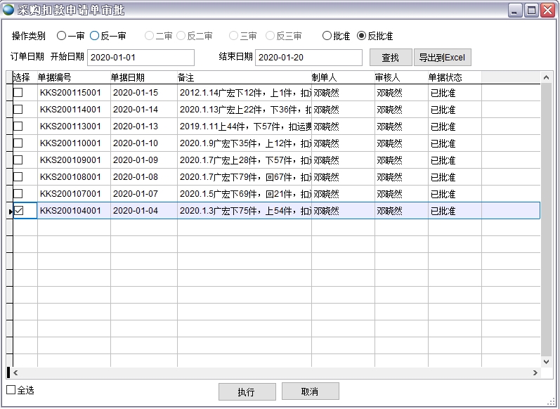 采購(gòu)扣款申請(qǐng)單